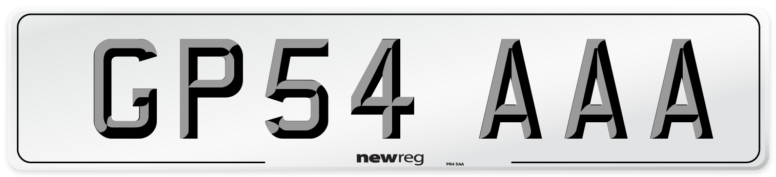 GP54 AAA Number Plate from New Reg